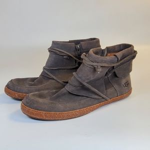 UGG REID Woman’s Soft Suede Moccasin Boot 1019129 Slate New No Box or Tag Size 9